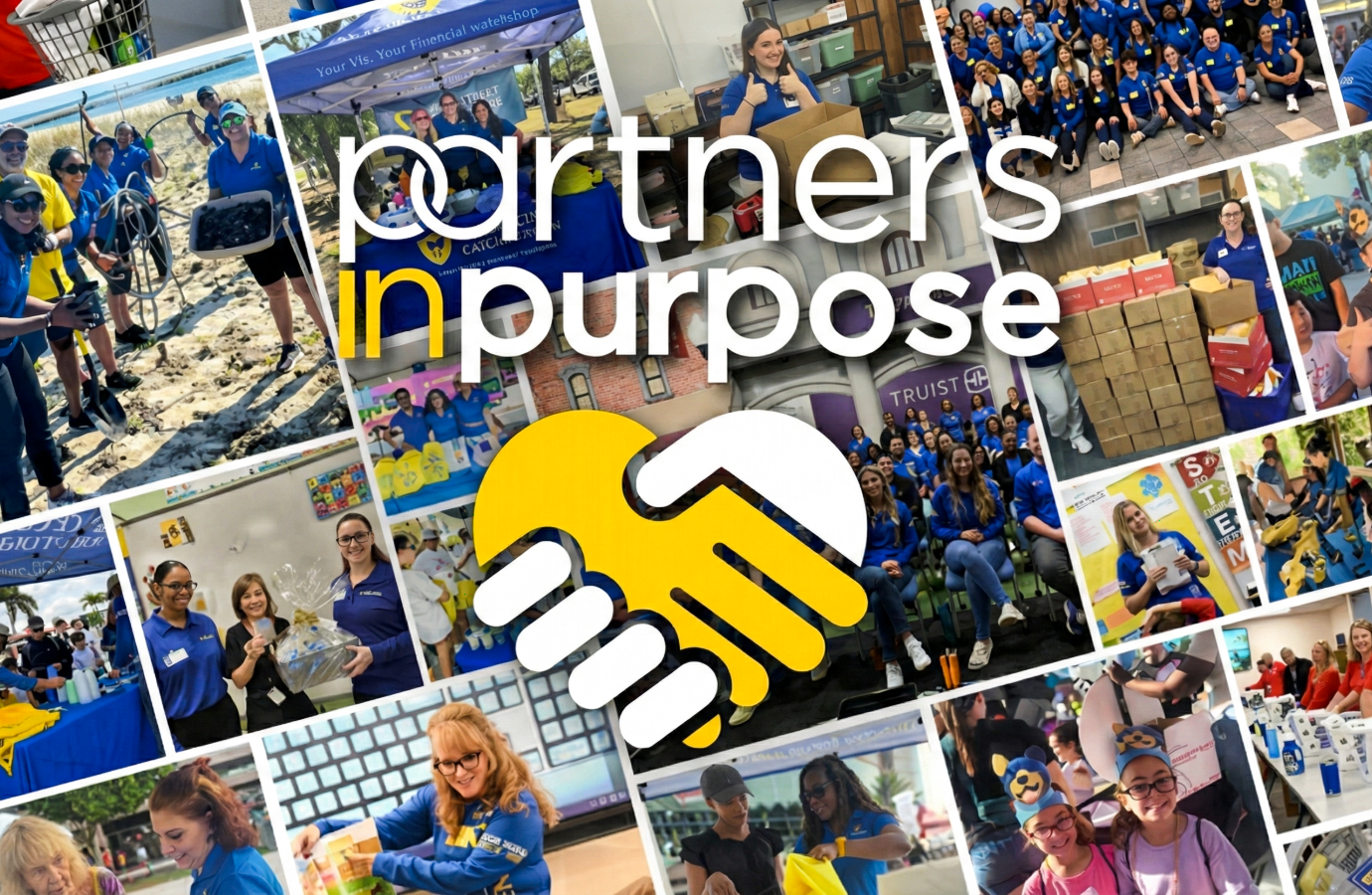 SCCU Team Members volunteering together for Partners in Purpose