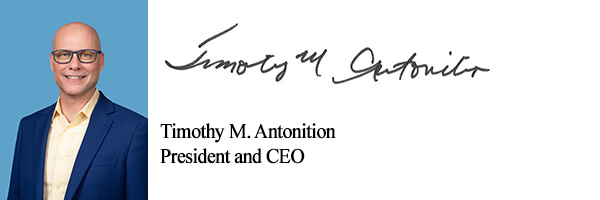 Timothy Antonition, President and CEO Signature